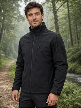 Men's Black Condor Phantom Softshell Jacket (606)- size L